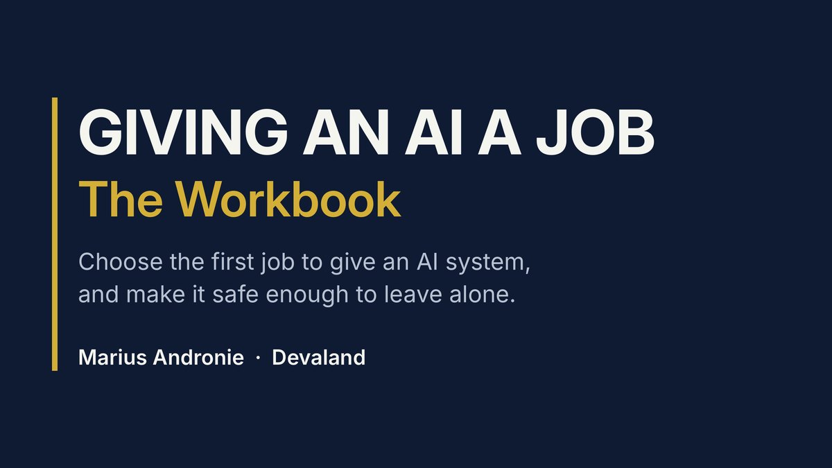 Giving an AI a Job: The Workbook cover